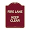 Signmission Designer Series Fire Lane Keep Clear, Burgundy Heavy-Gauge Aluminum Sign, 24" x 18", BU-1824-23983 A-DES-BU-1824-23983 - alternate 1